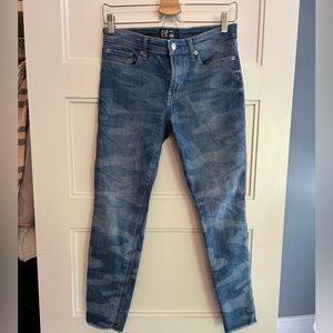 Gap Women’s Legging Skimmer Stretch Denim Blue Camo